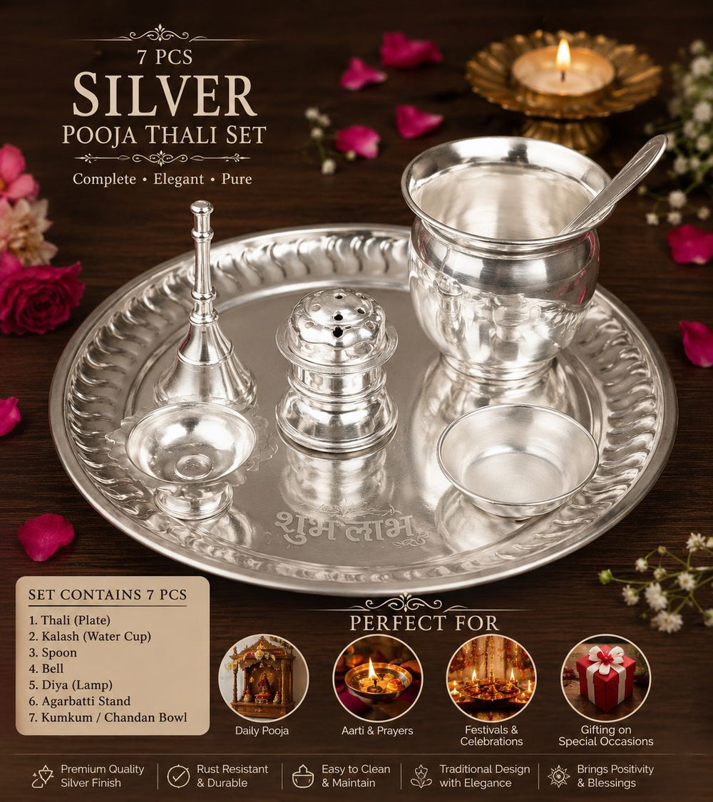 7-Piece Pooja Thali Set