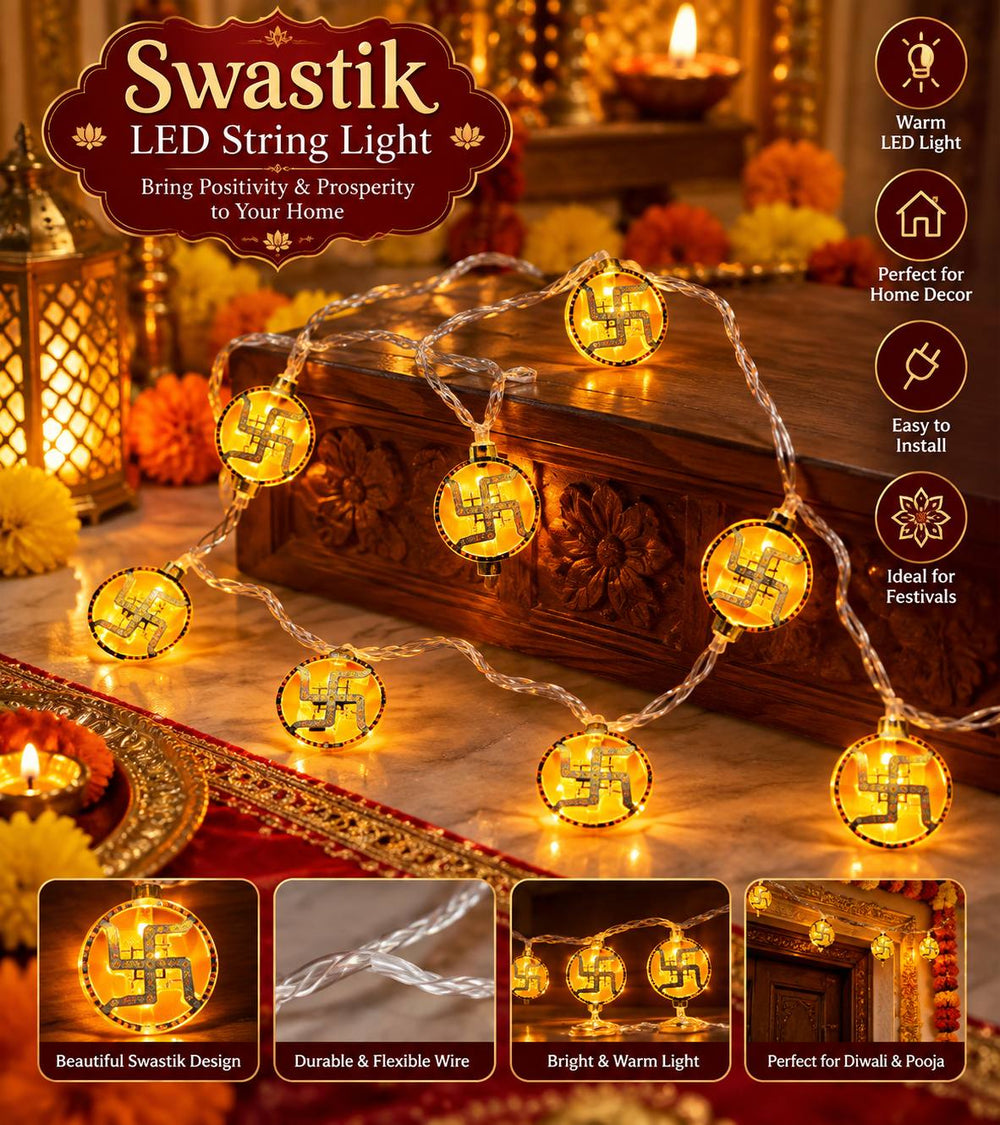 Golden LED Diwali Light – Om, Swastik, Laxmi, Ganesh