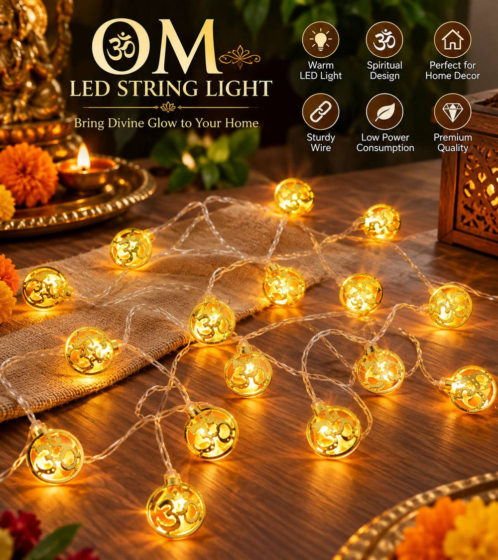 Golden LED Diwali Light – Om, Swastik, Laxmi, Ganesh