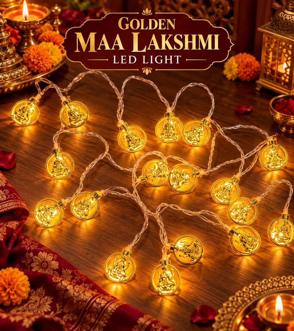 Golden LED Diwali Light – Om, Swastik, Laxmi, Ganesh