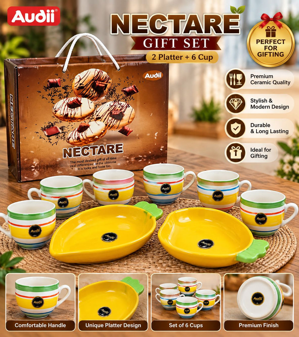 Nectare Gift Set – 6 Cups + 2 Platters
