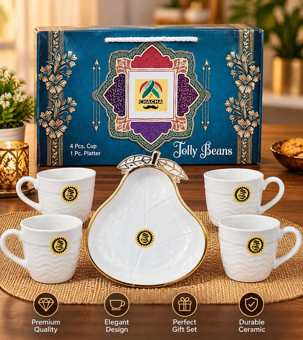 Jolly Beans Gift Set – 4 Cups + 1 Platter