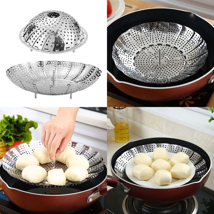Stainless Steel Foldable Steamer Basket – 10 Inch