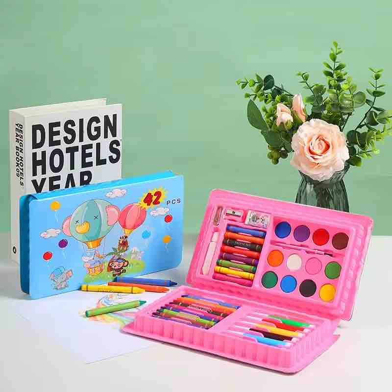 Kids Painting & Colouring Set – 42 Pcs