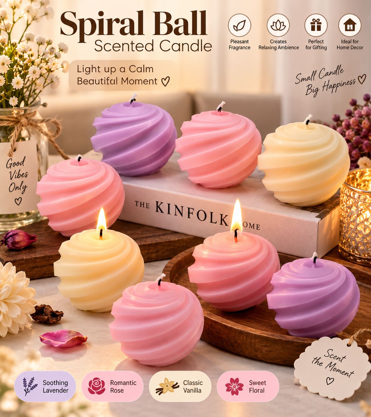 Spiral Ball Scented Candle