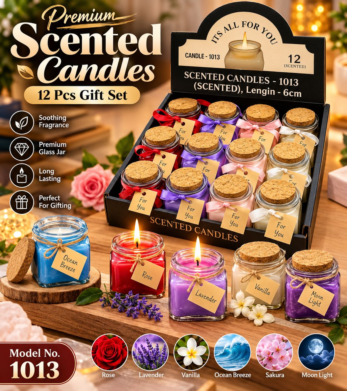 Aroma Moments Scented Glass Jar Candle