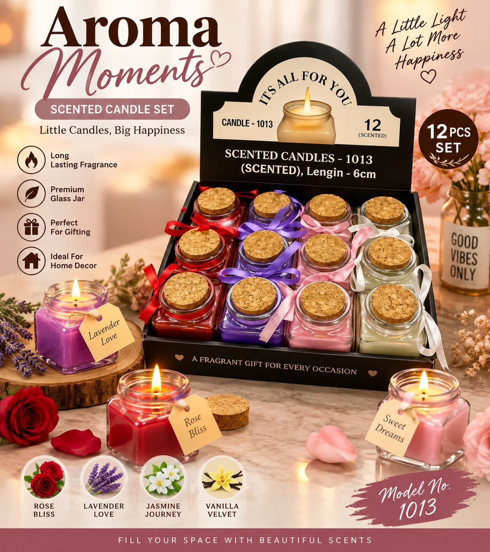 Aroma Moments Scented Glass Jar Candle