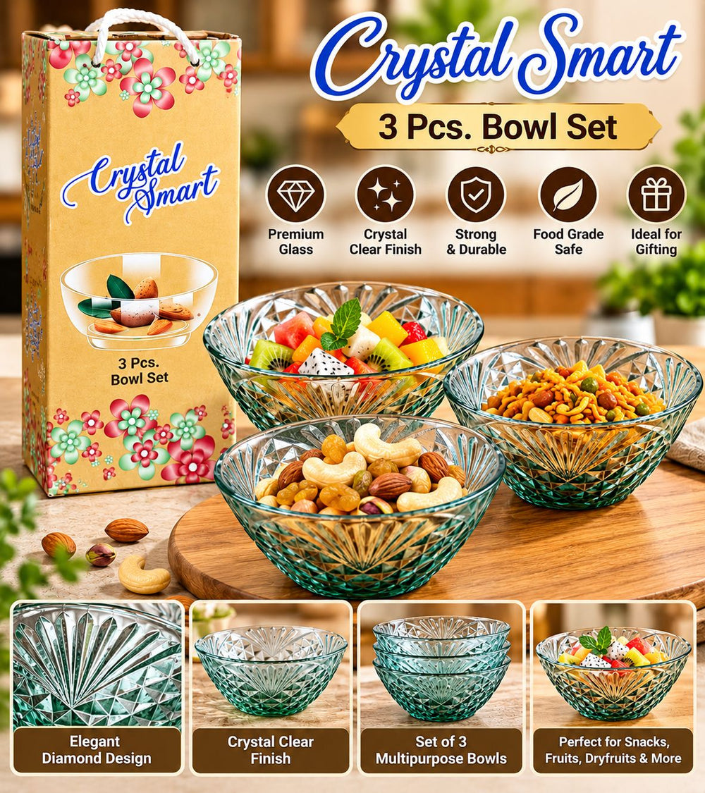 Crystal Bowl Gift Set – 3 Small Bowls