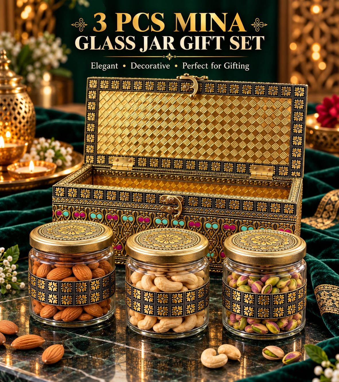Mina Glass Jar Gift Set – 3 Jars