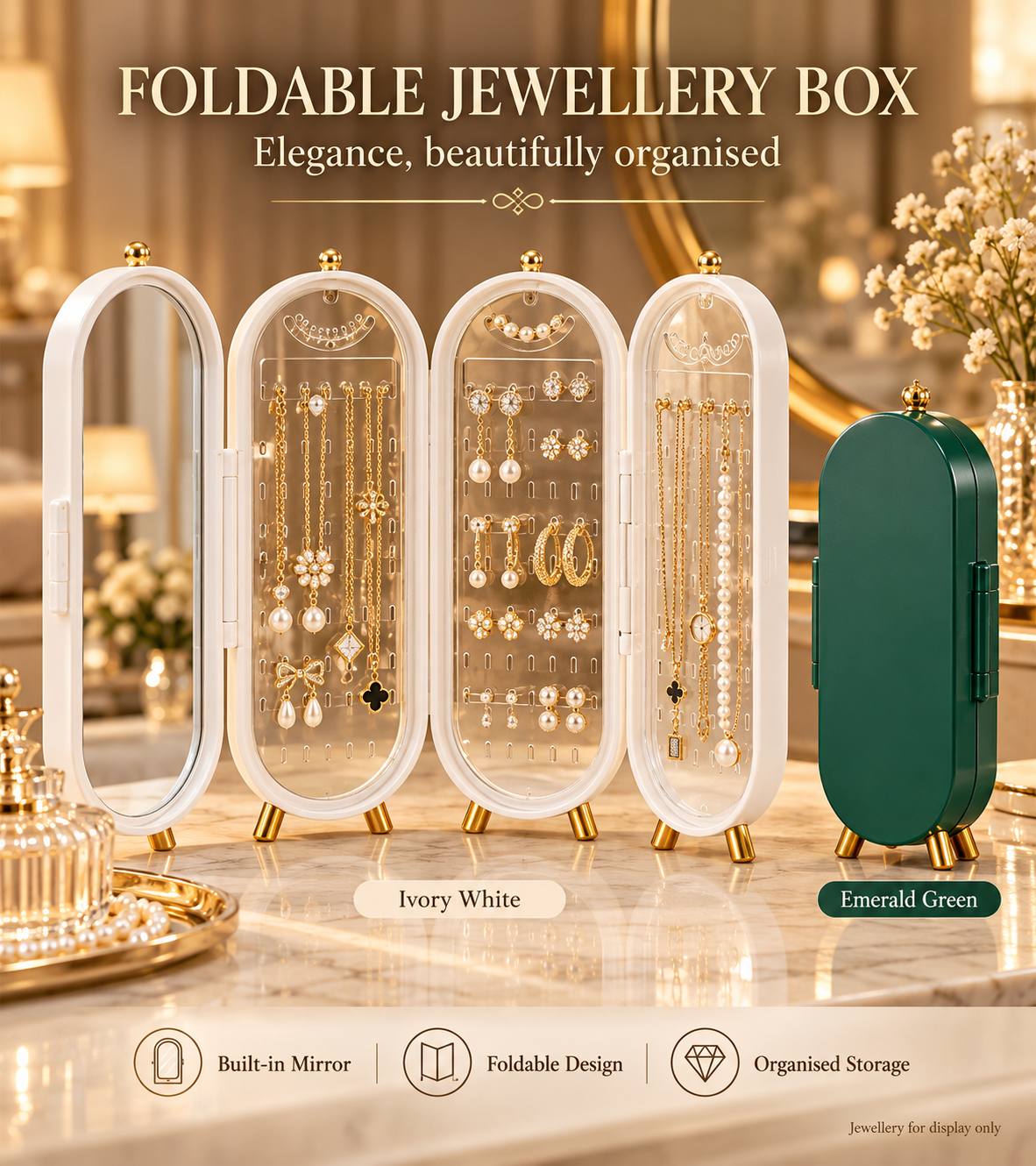 Foldable Almirah Jewellery Organiser Box