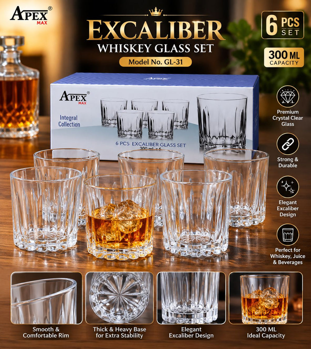 Excalibur Glass Set – 6 × 300 ml
