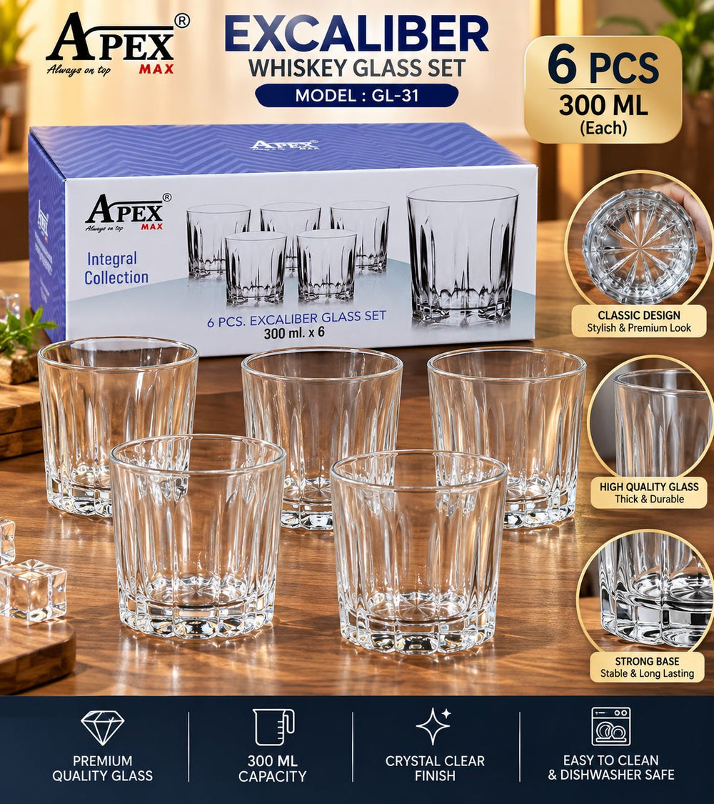 Excalibur Glass Set – 6 × 300 ml